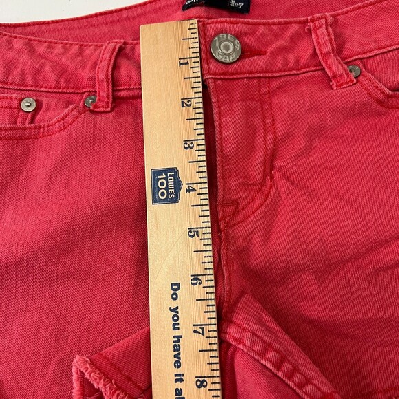 Gap Women's Hadley Red Cut Off Shorts Stretch Cotton Size 2 - Picture 9 of 10